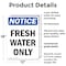 Signmission Fresh Water Only, 12 in W x Rectangle, Plastic OS-2PACK-NS-P-1218-V-12923 - alternate 2